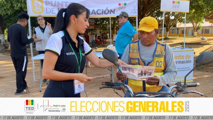 TED Pando informa a la ciudadanía del área rural sobre las Elecciones Generales 2025